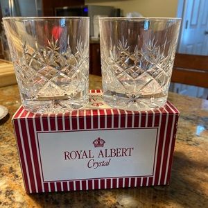 Set of two Royal AlbertCrystal glasses